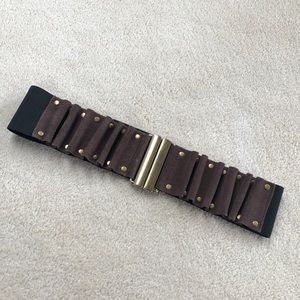 Another Line Metal and Leather Belt